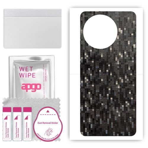 folia naklejka skórka strukturalna na TYŁ do Vivo S18e - Carbon Pixel Czarny - apgo SKINS