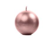 Świece - Party Deco Świeca Kula metaliczna, złoty róż - 6 cm - 1 szt. SKUMET60-019R-OP - miniaturka - grafika 1