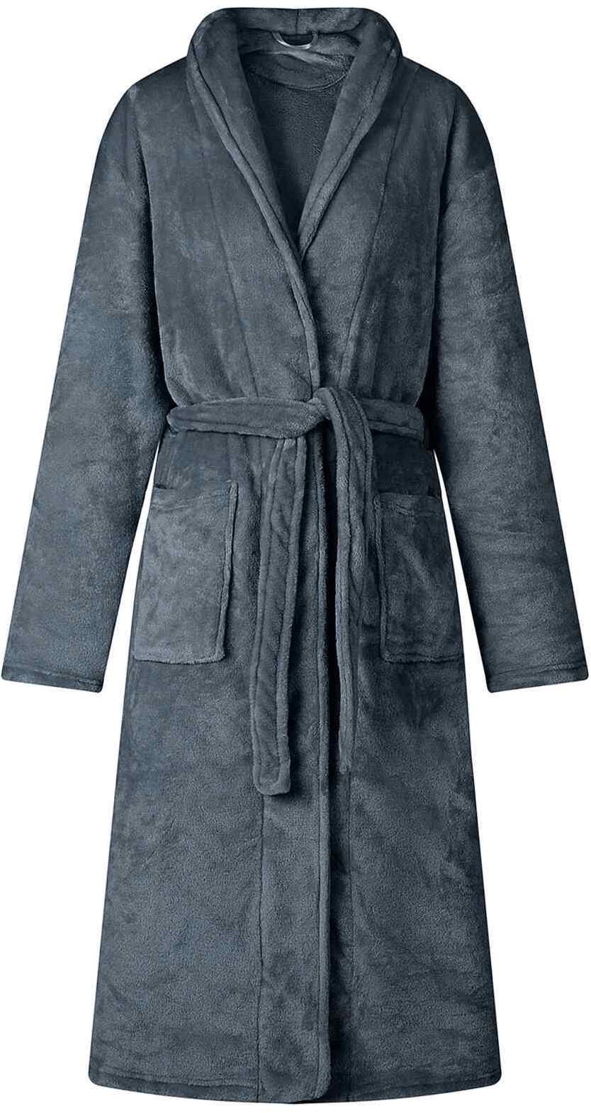 vidaXL vidaXL Szlafrok bez kaptura Granatowy xl Flanela