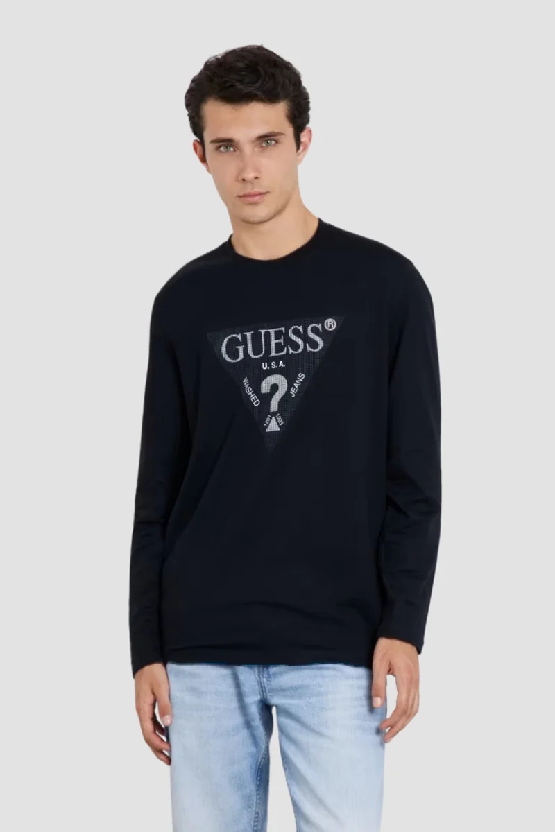 GUESS Granatowy męski longsleeve Ls Cn XXL