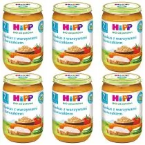 Hipp Kuskus z warzywami i kurczakiem po 7. miesiącu zestaw 6 x 220 g Bio - Dania dla dzieci - miniaturka - grafika 1
