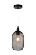 Lampy sufitowe - Lucide Industrialna LAMPA wisząca MESH 43404/15/30  metalowa OPRAWA zwis siatka loft czarna - miniaturka - grafika 1