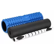 Akcesoria do masażu - Spokey Zestaw wałków fitness 3w1 roller (3 części) niebieski Spokey MIXROLL - miniaturka - grafika 1