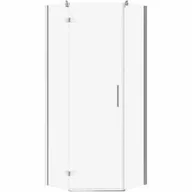 Kabiny prysznicowe - Cersanit S160-010 KABINA PRYSZNICOWA PIĘCIOKĄTNA JOTA 80X80X195 LEWA SZKłO TRANS - miniaturka - grafika 1