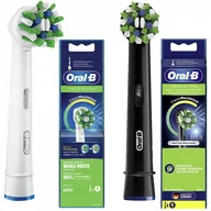 Końcówki do szczoteczek elektrycznych - 2 Końcówki Oral-B Cross Action EB50 Black White - miniaturka - grafika 1