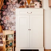 Komody dla dzieci - Komoda wysoka biała Ines Elegant White - miniaturka - grafika 1