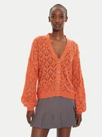 Swetry damskie - Pepe Jeans Kardigan Hailey PL702218 Pomarańczowy Regular Fit - miniaturka - grafika 1