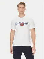 Koszulki męskie - Napapijri T-Shirt S-Aylmer NP0A4HTO Biały Regular Fit - miniaturka - grafika 1