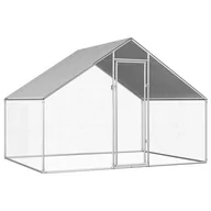 Akcesoria do hodowli zwierząt - VidaXL Klatka zewnętrzna dla kurcząt, 2,75x2x1,92 m, stal galwanizowana 170788         VidaXL - miniaturka - grafika 1