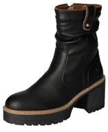 Botki damskie - Mustang Damskie botki 1473-619, czarne, 40 EU, czarny, 40 EU - miniaturka - grafika 1