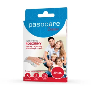 Paso Plastry pasocare family plus x 20 szt - Apteczki i materiały opatrunkowe - miniaturka - grafika 2