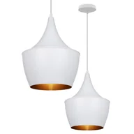 Lampy sufitowe - Lampa wisząca zwis żyrandol lampa na sufit biała LED E27 - miniaturka - grafika 1