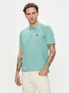 Koszulki męskie - Wrangler Polo Refined 112350393 Zielony Regular Fit - miniaturka - grafika 1
