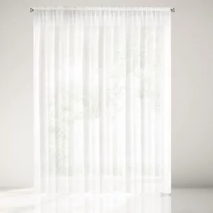 Firana Gotowa Na Taśmie, 400X270, Kremowa Gładka, Fwb-02 - Firany - miniaturka - grafika 1