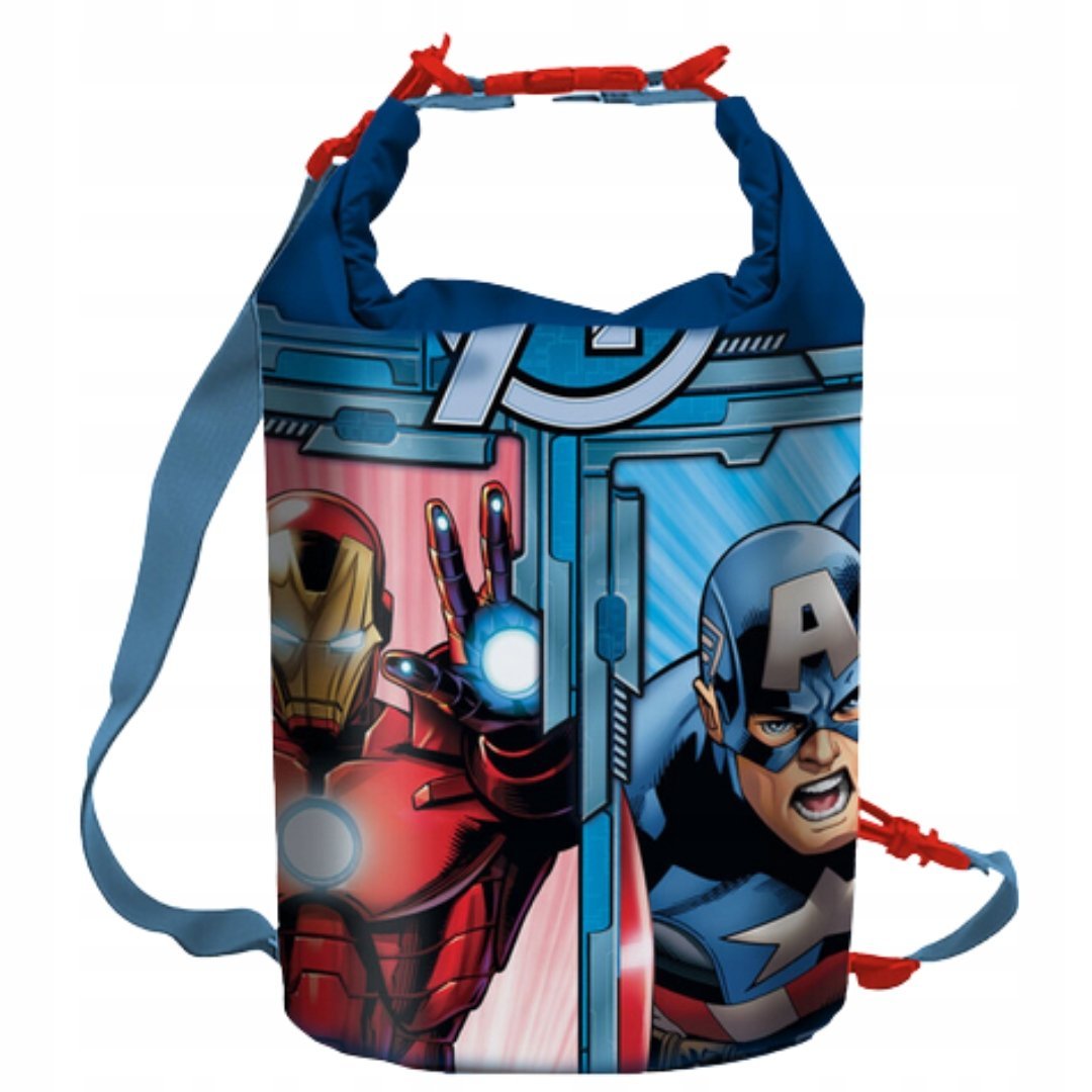 Torba Worek Wodoodporna Avengers Niebieska 18x35 cm na Basen