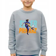 Piłka nożna - Bluza Szara Dziecięca Prezent Dla Fana Piłki Nożnej Super Piłkarz Wzory 164 - miniaturka - grafika 1