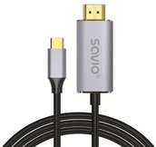 Kable - Savio Kabel USB-C-HDMI CL-199 2m - miniaturka - grafika 1