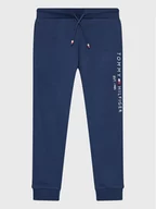 Spodnie i spodenki dla dziewczynek - Tommy Hilfiger Spodnie dresowe Essential KS0KS00214C87 M Granatowy Regular Fit - miniaturka - grafika 1