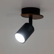 Lampy ścienne - Euluna Spot ścienny Cover Wood, orzech, 1-punktowy - miniaturka - grafika 1