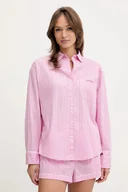 Piżamy damskie - Calvin Klein Underwear piżama bawełniana damska kolor fioletowy bawełniana LV00QS7581 - miniaturka - grafika 1