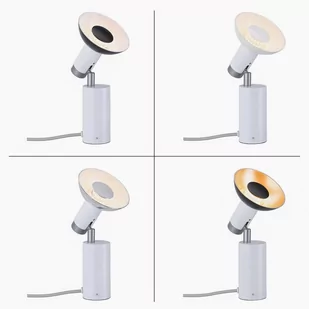 Paulmann Runa lampa stołowa, biała/szara - Lampy stojące - miniaturka - grafika 1