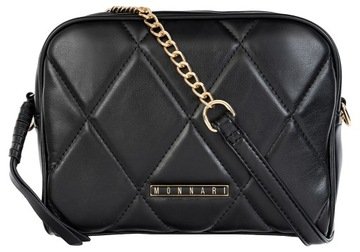 Monnari Torebka Damska Listonoszka Czarna Pikowana Premium