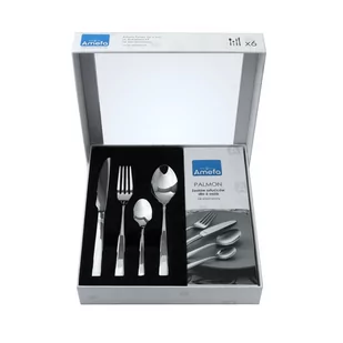 Amefa Sztućce Palmon 8410 zestaw 24 elem dla 6 osób w pudełku 18/10 Palmon 8410-24 elem - Zestawy sztućców - miniaturka - grafika 1