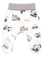 Śpiochy dla niemowląt - Niemowlęcy półśpioch bawełniany w samochody biały Nicol,r.62 - miniaturka - grafika 1