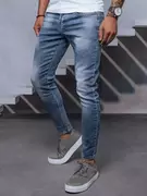 Spodnie męskie - Spodnie męskie jeansowe niebieskie Dstreet UX3741 - miniaturka - grafika 1