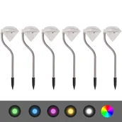 Lampy ogrodowe - vidaXL Lampki solarne ogrodowe LED 6 szt, 9x7,8x29,5 cm - miniaturka - grafika 1