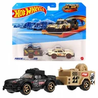 Samochody i pojazdy dla dzieci - Hot Wheels Track Fleet Ciężarówka Porsche 911 Off-Roader JCM65 3+ - miniaturka - grafika 1
