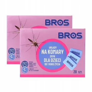 Bros Wkłady Do Elektro Na Komary Dla Dzieci 40Szt - Zwalczanie i odstraszanie szkodników - miniaturka - grafika 1