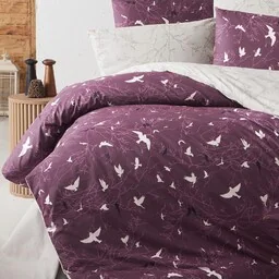 Darymex Pościel bawełniana 200x220 Freedom filetowa biała ptaki Cottonlove Exclusive - Pościel - miniaturka - grafika 1
