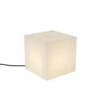 Lampy ogrodowe - QAZQA Nowoczesna lampa zewnętrzna biała 30 cm kwadratowa IP44 - Nura - miniaturka - grafika 1