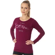Koszulki i topy damskie - Longsleeve damski Outdoor Wool Pro Merino Brubeck - miniaturka - grafika 1