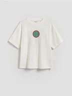 Koszulki dla chłopców - Reserved - T-shirt z nadrukiem - biały - miniaturka - grafika 1