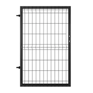 Ogrodzenia - Naterial Furtka Modus 100x150 cm lewa czarna - miniaturka - grafika 1