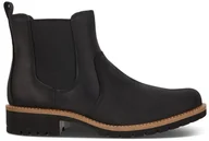 Botki damskie - Damskie botki skórzane ECCO r. 38 24,5 cm półbuty sztyblety czarne - miniaturka - grafika 1