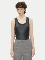 Koszulki i topy damskie - Pepe Jeans Top Lacey PL505993 Czarny Slim Fit - miniaturka - grafika 1
