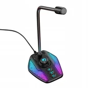 Torby na laptopy - MIKROFON GAMINGOWY RGB DO KOMPUTERA LAPTOPA LED M555080 - miniaturka - grafika 1