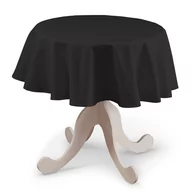 Obrusy i serwetki - Dekoria Obrus okrągły Shadow Grey grafitowy) 135 cm Cotton Panama - miniaturka - grafika 1