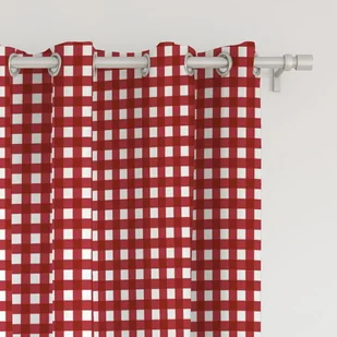 Zasłona WINTER wzór BN01 | czerwona kratka i renifery 150 x 230 cm tkanina standard - Zasłony Zasłona WINTER wzór BN01 | czerwona kratka i renifery 150 x 230 cm tkanina standard - Zasłony - miniaturka - grafika 1