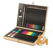 Zabawki kreatywne - Djeco zestaw artystyczny w teczce Color Box 47 el. - miniaturka - grafika 1