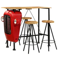 Stoły z krzesłami - vidaXL Meble barowe, 5 elementów, lite drewno mango, 120 x 60 x 107 cm - miniaturka - grafika 1