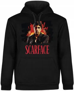 BLUZA MĘSKA Z KAPTUREM PREZENT DLA CHLOPAKA MEZA SCARFACE CZARNA R-XXL A386 - Bluzy męskie - miniaturka - grafika 1