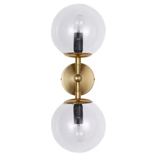 Nowoczesna, złota lampa ścienna LP-002/2W TRANSP. z serii DORADO - Lampy ścienne - miniaturka - grafika 1