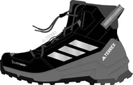 Buty dla chłopców - adidas Uniseks - dzieci Terrex AX4R Mid CLIMAWARM+ Hiking Shoes Kids, core black/matte silver/grey six, 38 EU - miniaturka - grafika 1