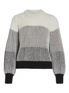 Swetry damskie - Vila Damski sweter z dzianiny Visalina L/S O-Neck Knit Top/Pb, czarny, XL - miniaturka - grafika 1