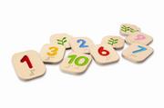 Zabawki interaktywne dla dzieci - Plan Toys Cyferki z alfabetem Braile - miniaturka - grafika 1