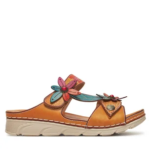 Klapki Laura Vita Dorry 19 Pomarańczowy - Klapki i japonki damskie - miniaturka - grafika 1